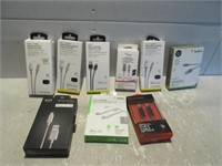LOT VARIOUS CABLES FOR PHONE & ELECTRONICS