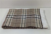 Brown plaid Table Runner 70 inches long