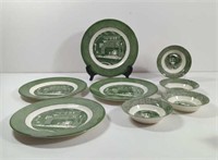 Vintage Currier and Ives Homestead Plates and