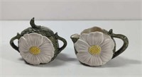 Vintage Marguerite Daisy Sugar and Creamer Dishes