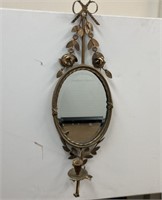 Vintage Italian Tole Oval Wall Mirror