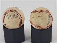 2 Autographed Baseballs: Major & MidwestLeague