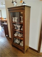 Antique Glass Front Cabinet: NOT CONTENTS