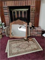 Rugs, Wall Mirror, Silent Butler, Fireplace Tools