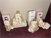 4 Ashton-Drake Galleries Bridal Porcelain Dolls