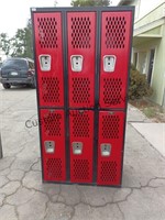 6 Door Metal Locker 6'x3'x18"