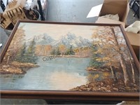 Framed Art "Mountain Lake" 39"x27"