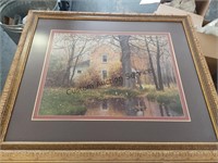 Framed Art "House and Pond" 37" x 27"