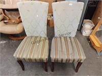 2 Upholstered Chairs 18" Seat Height