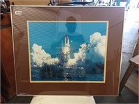Framed Photograph Space Launch 28"x24"