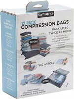 12Pk Samsonite Compression Packing Bags, Clear