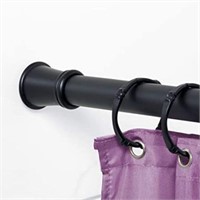 Zenna Home Tension Shower Curtain Rod, Black