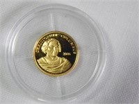 2000 Christopher Columbus 14K Gold Coin .5 grm