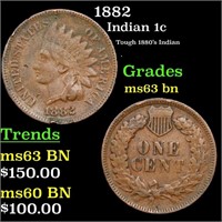1882 Indian Cent 1c Grades Select Unc BN
