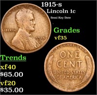 1915-s Lincoln Cent 1c Grades vf++