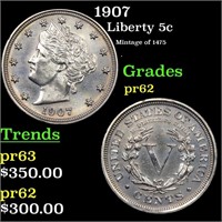 Proof 1907 Liberty Nickel 5c Grades Select Proof