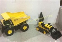 Collectable Tonka dump truck and track hoe. Metal