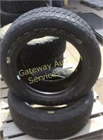 2 Goodyear wrangler tires size 275/55R20.