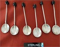 B - LOT OF 6 STERLING SILVER SPOONS (L201)