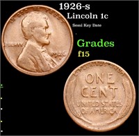 1926-s Lincoln Cent 1c Grades f+