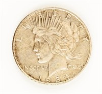 Coin Rare 1934-S Peace Dollar, Choice  AU