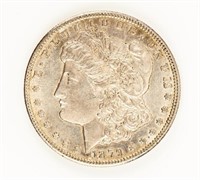 Coin Rare 1879-S, 7 TF Morgan Silver Dollar,Ch. AU