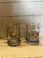 Glass duck mugs