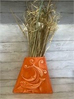 Orange moon/fish vase