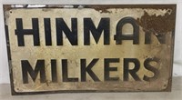 tin Hinman Milkers sign