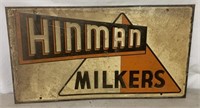 Hinman Milkers tin sign