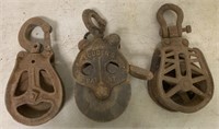 lot of 3 pulleys