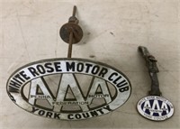 2 AAA White Rose Motor Advertising Pieces