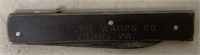 Hoover Wagon Co Advertising Knife