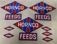 (8) Hornco Feed Cloth Patches