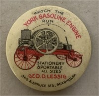 Geo.O.Lessing York Gasoline Engine Pin