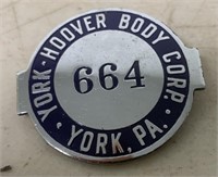 York-Hoover Body Corp,#664,Pin
