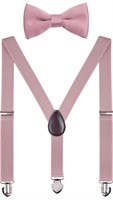 BOW TIE AND SUSPENDER COMBO SER PINK SET OF 7