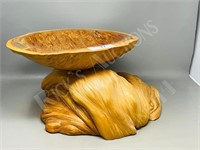 driftwood sculpted bowl 8" tall 14" long