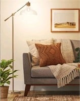 Crosby Bell Floor Lamp Brass with Glass