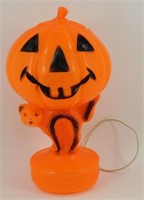* Vintage Halloween Blow Mold Pumpkin & Cat