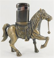Vintage Brass Horse Cigarette Lighter