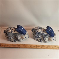 Rabbit Pin lidded containers