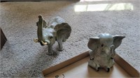 (2) Elephant Figures