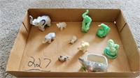 Assorted Onyx and Other Elephant Figures