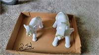 (2) Elephant Figures