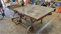 52x84" Steel Bench on Wheels with Hoist