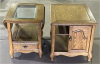 (Q) 2 End Tables Drop Leaf 23” x 27” x 24” and