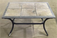 (Q) Metal Outdoor Table with Tile Top 40” x 28” x