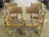 (Q) 4 Rattan Chairs 35” (bidding on one times the