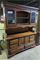 (P) Two Piece Hutch Buffet. 64x19x79 including